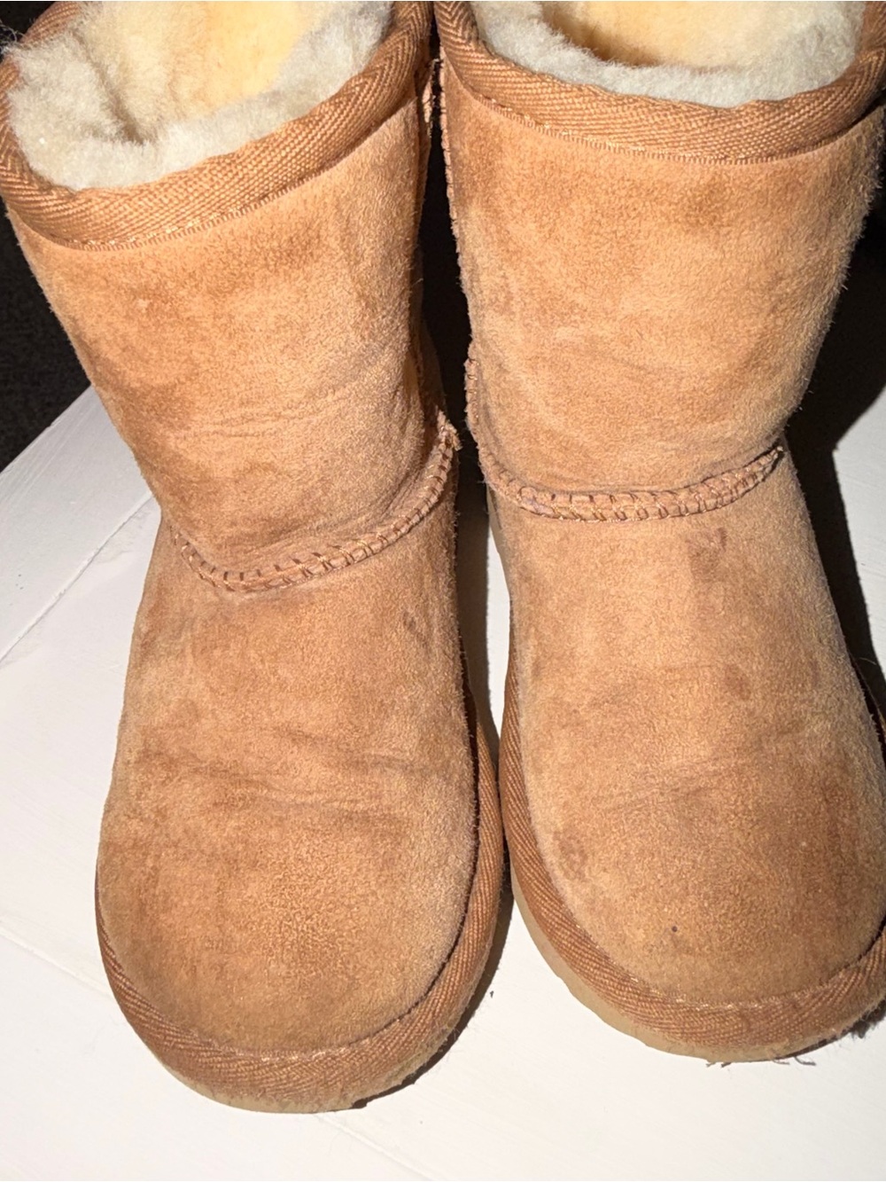 UGG Kids Chestnut Suede Shearling Boots